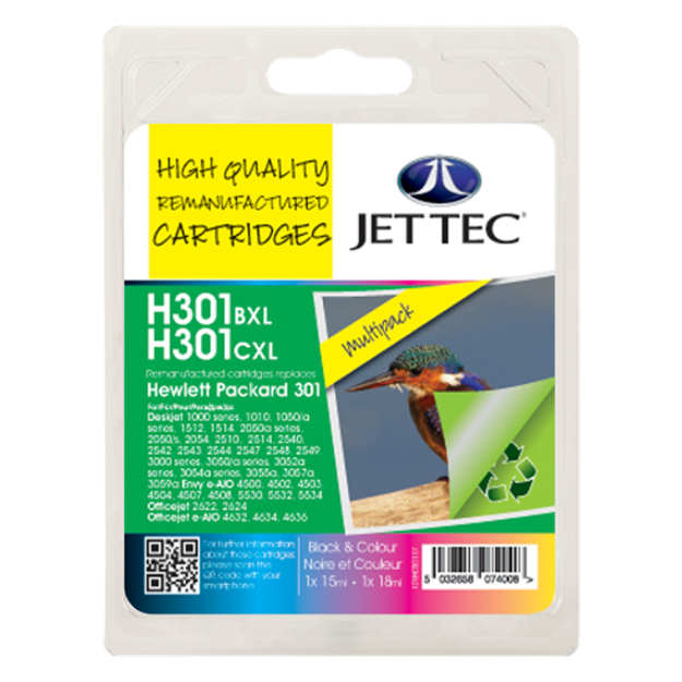 Picture of Remanufactured HP OfficeJet 2620 High Capacity Combo Pack Ink Cartridges