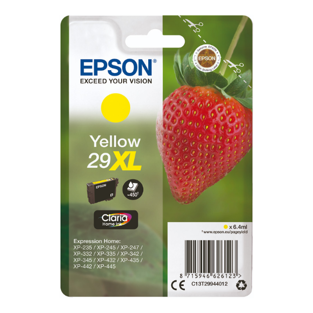 Picture of Genuine Epson Expression Home XP-255 High Capacity Yellow Ink Cartridge
