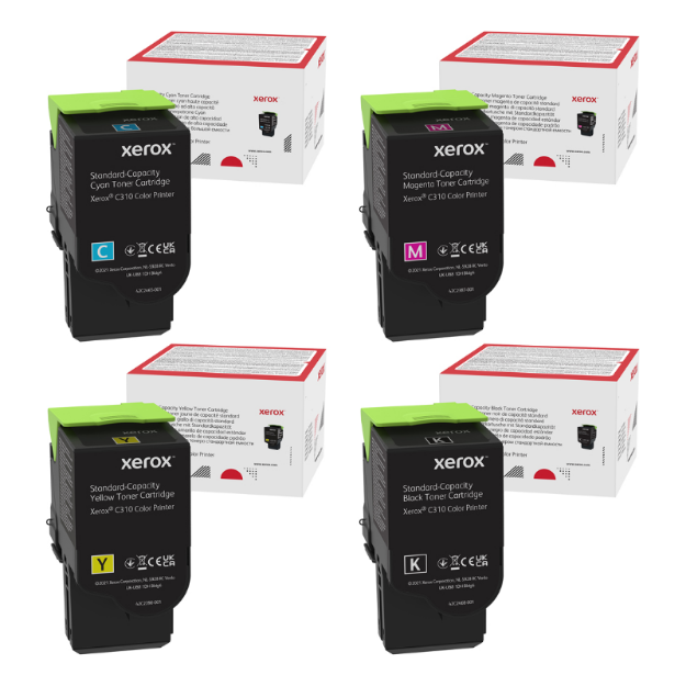 Picture of Genuine OEM Xerox 006R04356, 006R04357, 006R04358, 006R04359 Multipack Toner Cartridges
