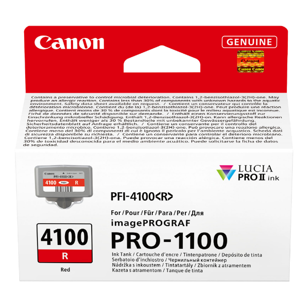 Picture of OEM Canon PFI-4100 Red Ink Cartridge