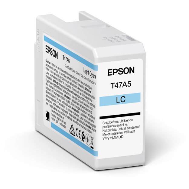 Picture of Epson T47A5 Light Cyan Pro10 Ink Cartridge 50ml - C13T47A500