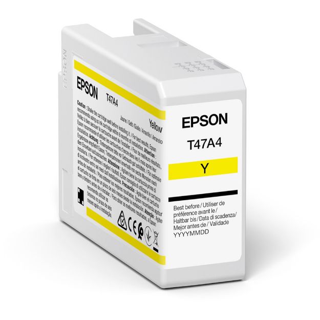 Picture of Epson T47A3 Yellow Pro10 Ink Cartridge 50ml - C13T47A400