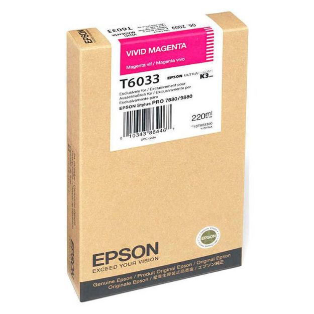 Picture of Epson T6033 Vivid Magenta Ink Cartridge 220ml - C13T603300