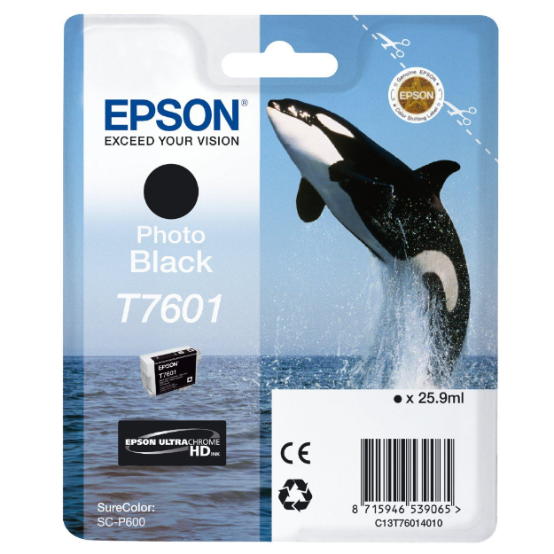 Picture of Epson T7601 'Killer Whale' Photo Black Ink Cartridge
