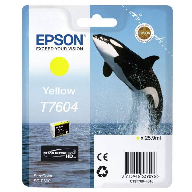 Picture of Epson T7604 'Killer Whale' Yellow Ink Cartridge