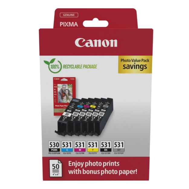 Picture of OEM Canon Pixma TS8751 Multipack (6 Pack) Ink Cartridges