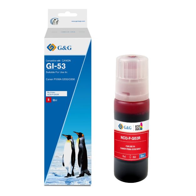 Picture of Compatible Canon GI-53 Red Ink Bottle