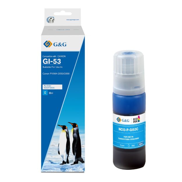 Picture of Compatible Canon GI-53 Cyan Ink Bottle