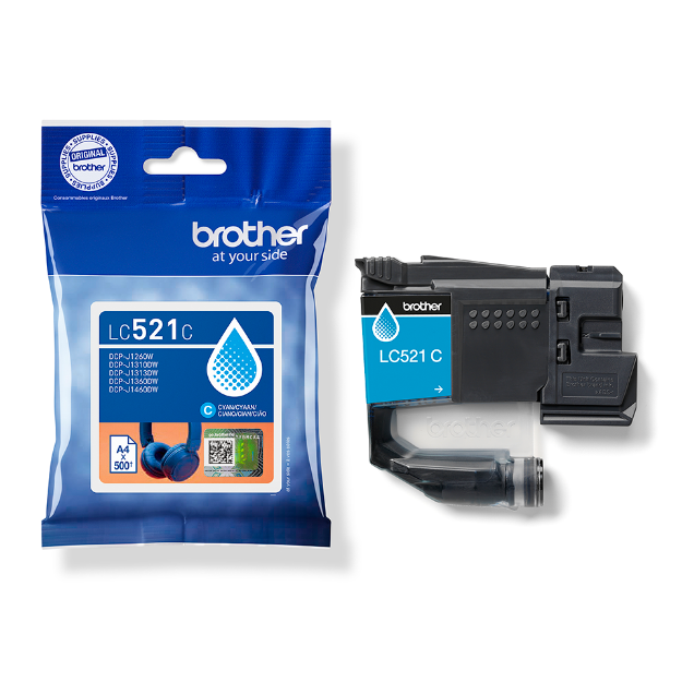 Picture of Genuine Brother LC521 Cyan Ink Cartridge