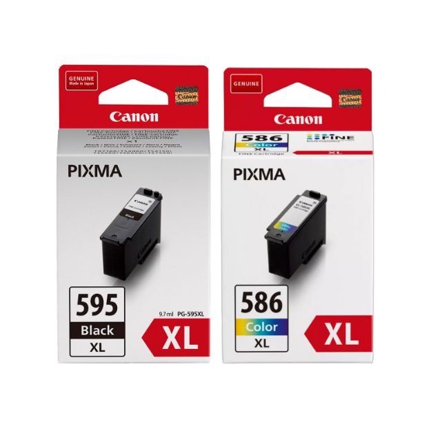 Picture of  OEM Canon PG-595XL/CL-586XL High Capacity Combo Pack Ink Cartridges